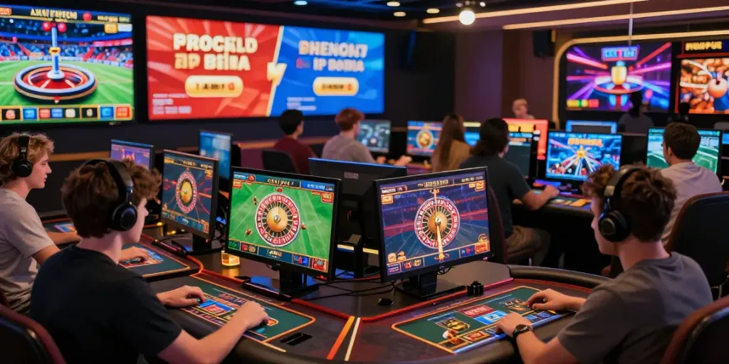 Players enjoying sin88 online casino games in a vibrant digital environment.